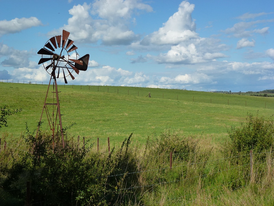 Windmill sky clouds