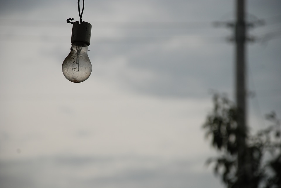 Depression grey cloudy sky