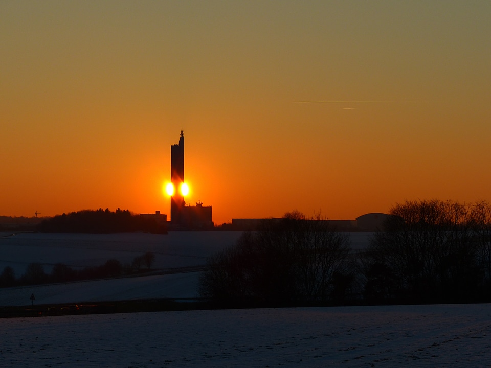 Field arable sunset