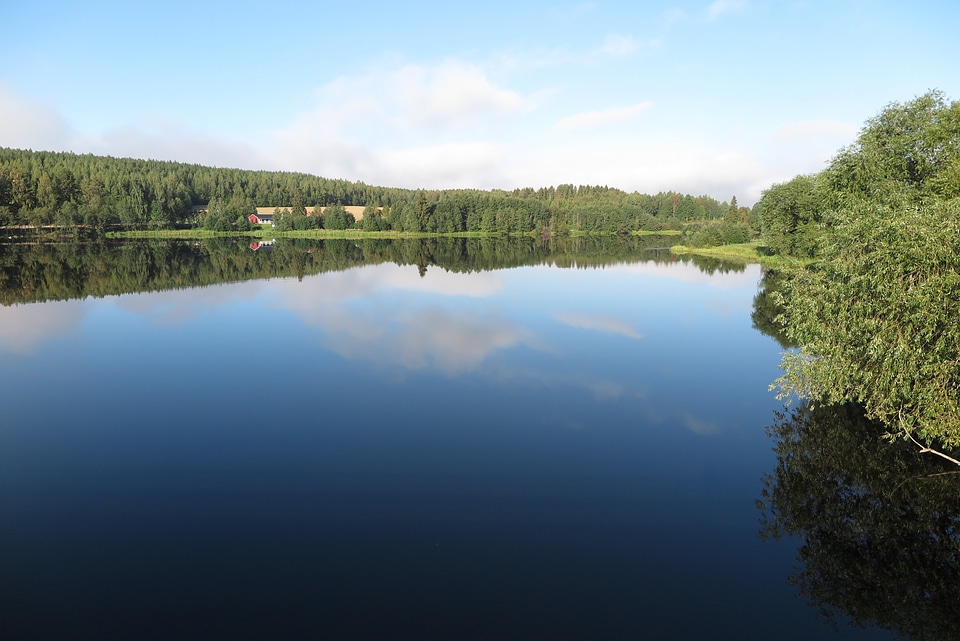 Landscapes lake sky blue