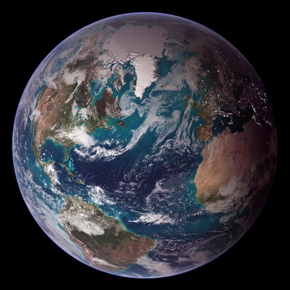 Western hemisphere space sphere