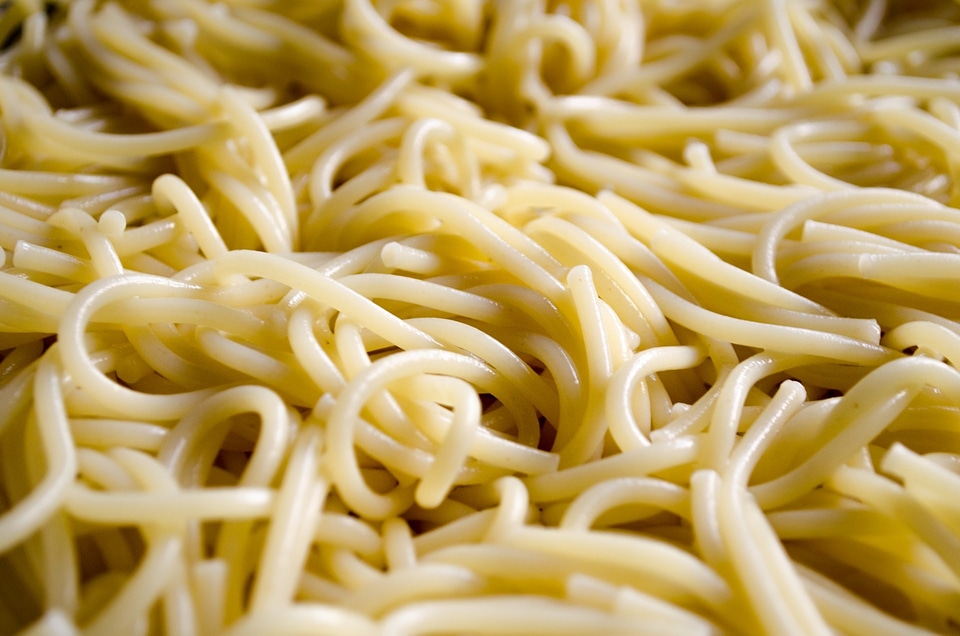 Pasta close-up heap