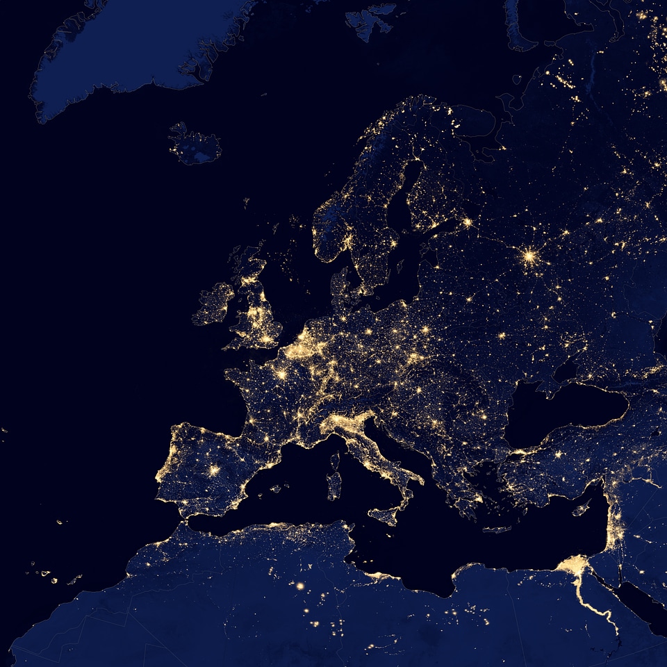 Space night satellite