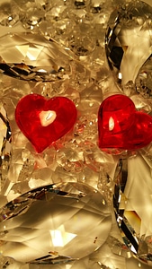 Heart decoration glass photo