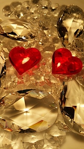 Heart decoration glass