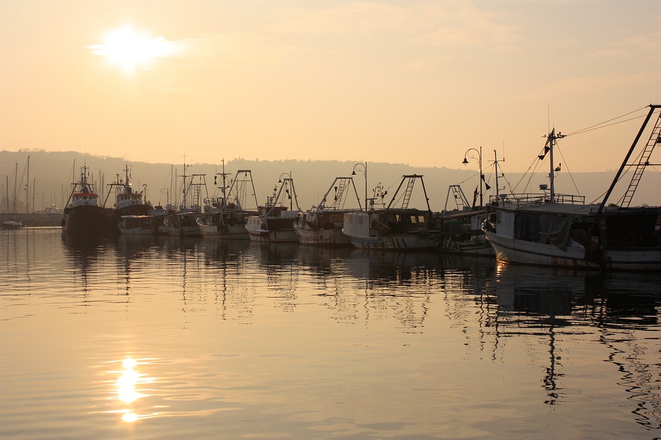 Sea boats atmosphere photo