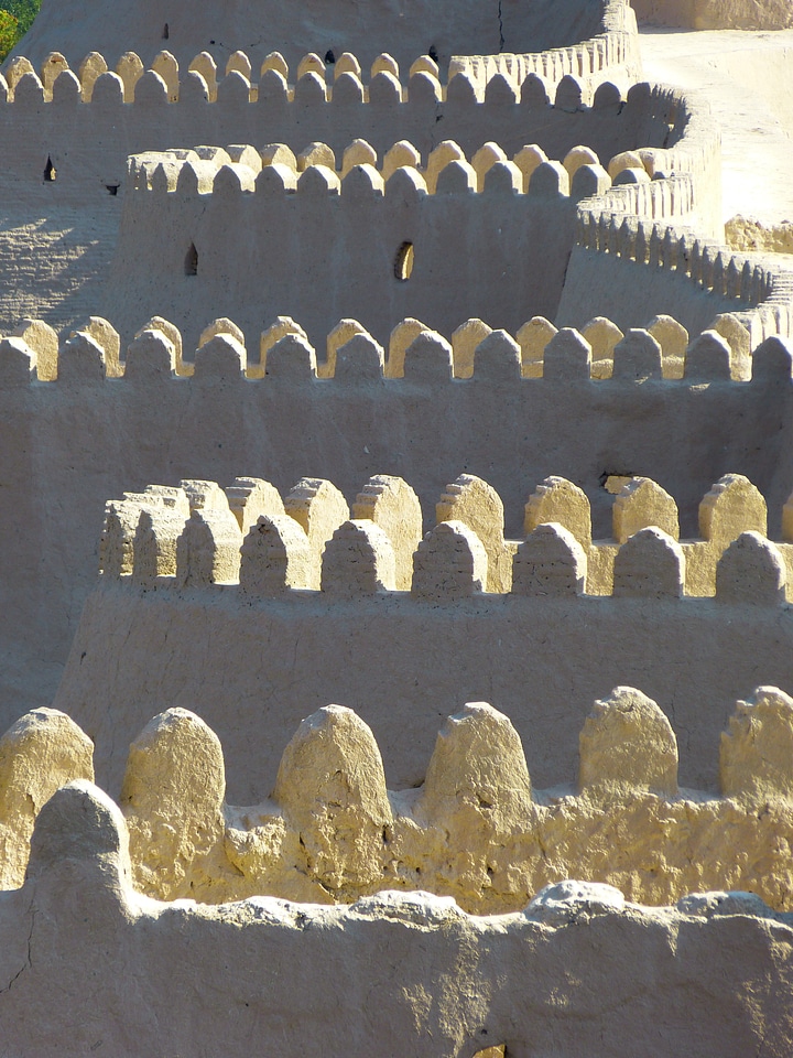 City wall battlements old