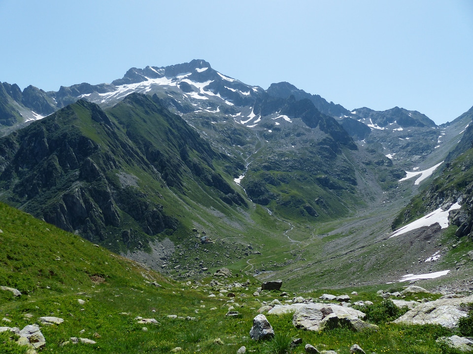 Idyllic beautiful hiking