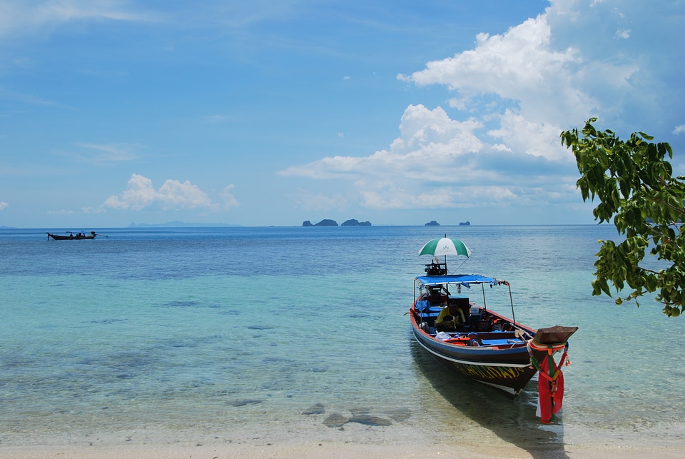 Boat beach sea
