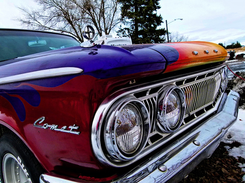 Old timer colorful oldsmobile photo