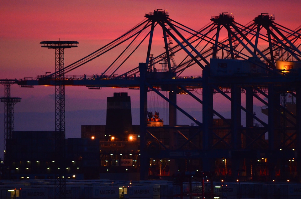 Hafenanglage sunset sky