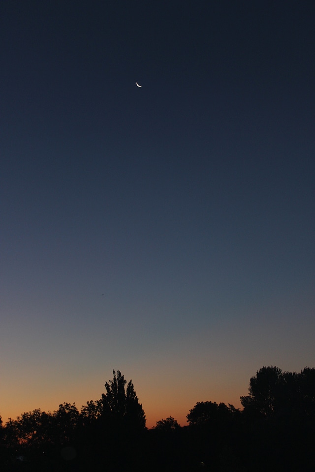 Moon rest sunrise