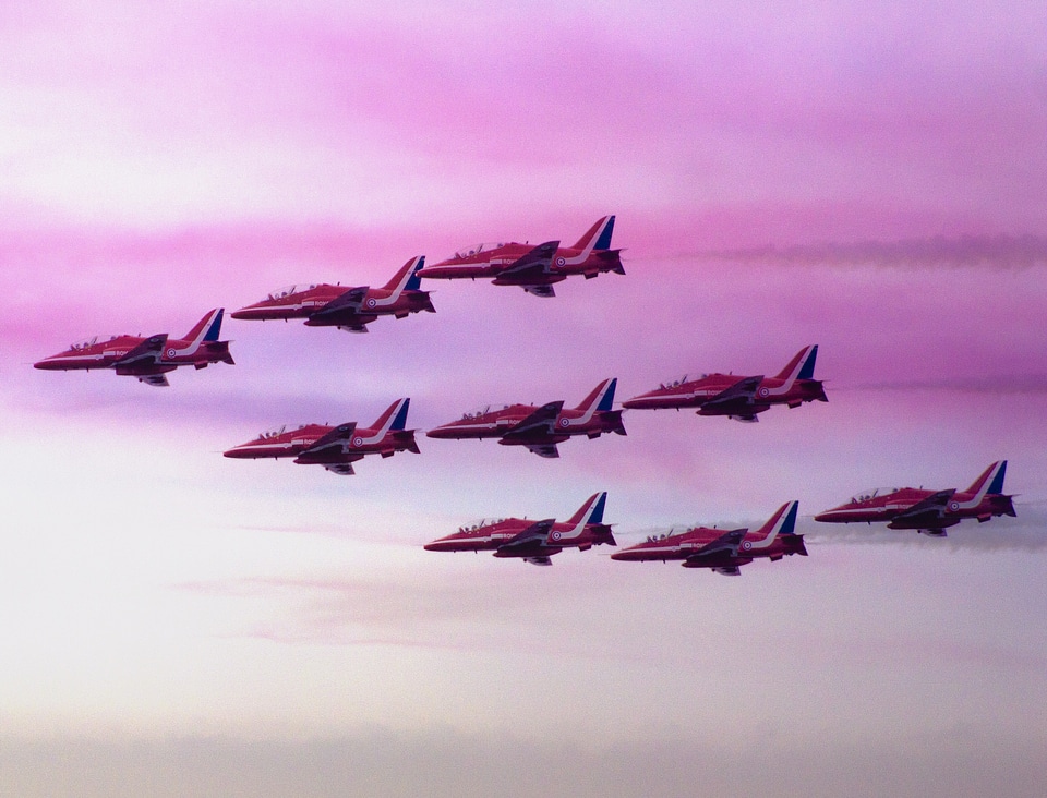 Clacton-on-sea air show red