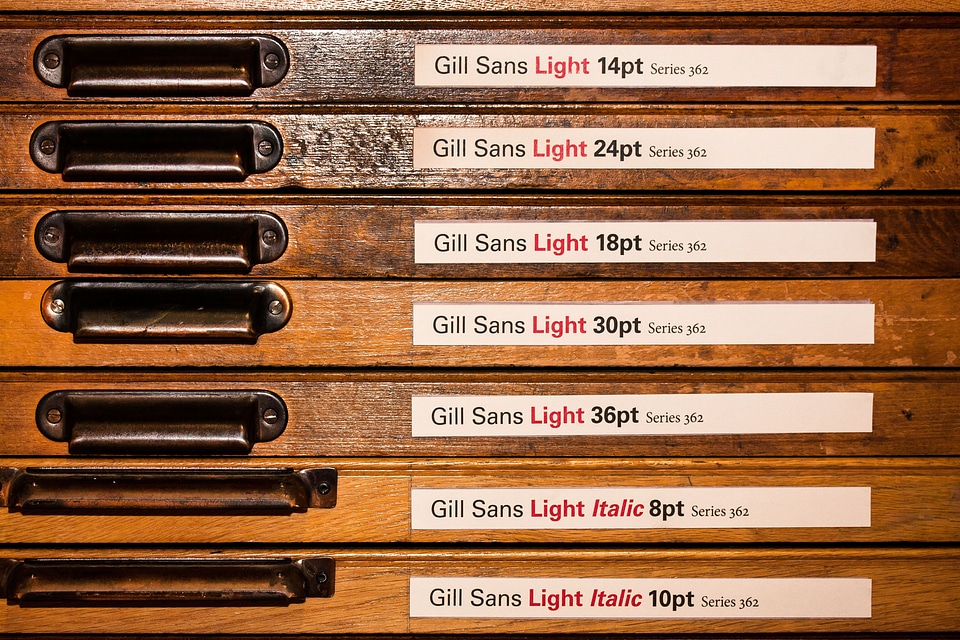 Font set commercial caption