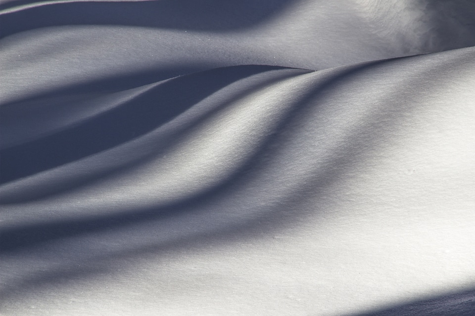 Snow stripes winter light and shadow