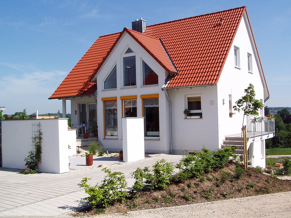 Apartment residential development roof