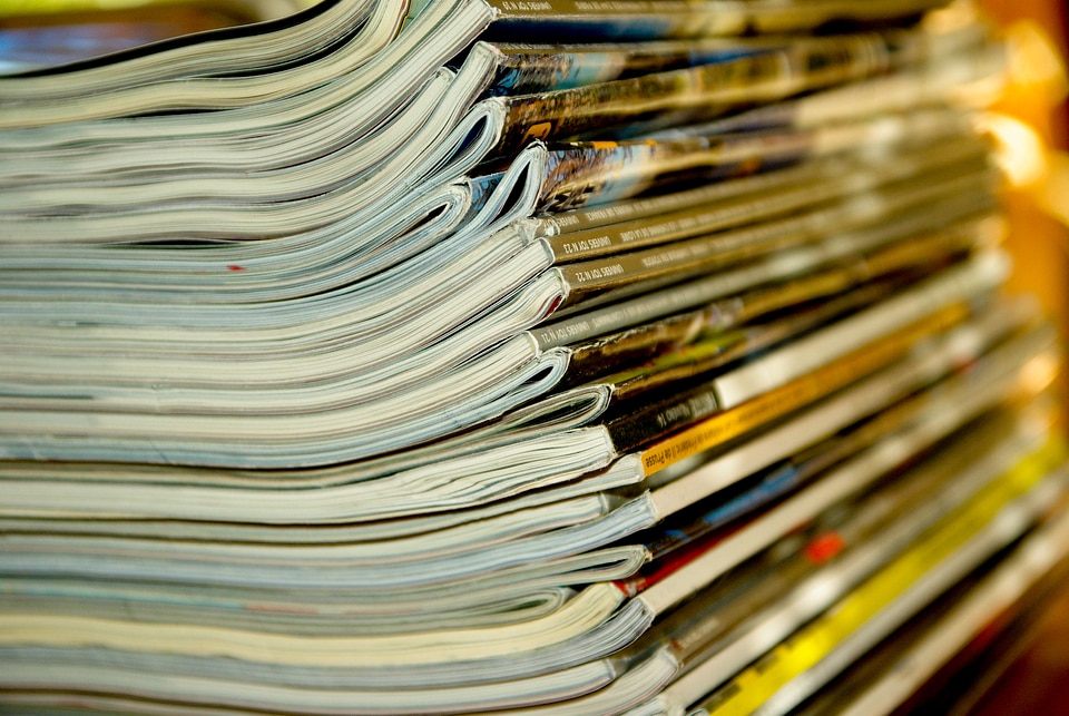 Magazines journals reading