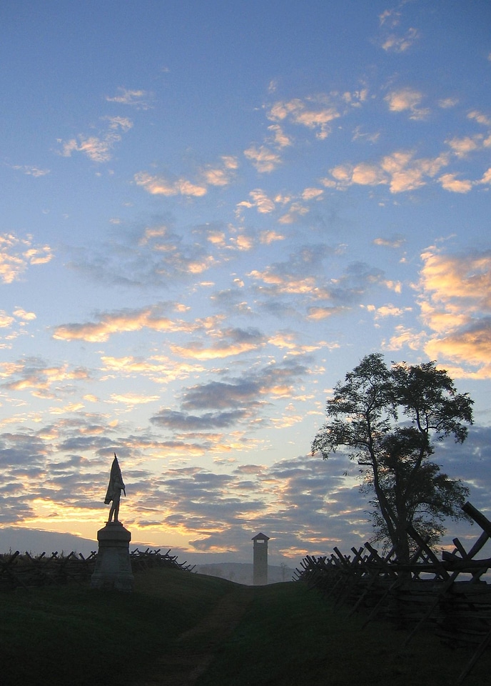 Clouds sunset silhouette