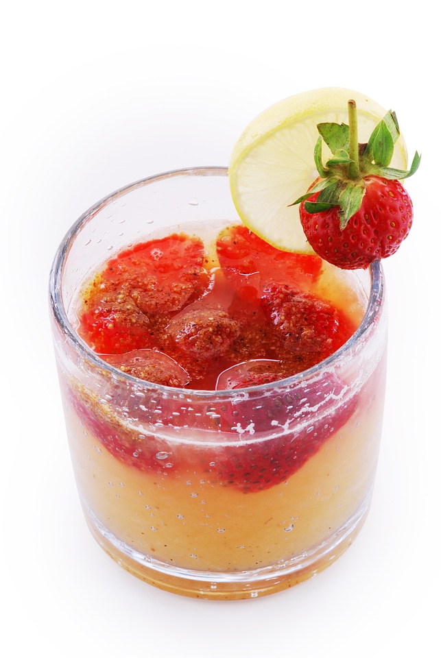 Strawberry lemon juice cocktail strawberry juice