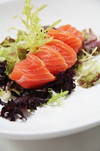 Seafood salmon meat
