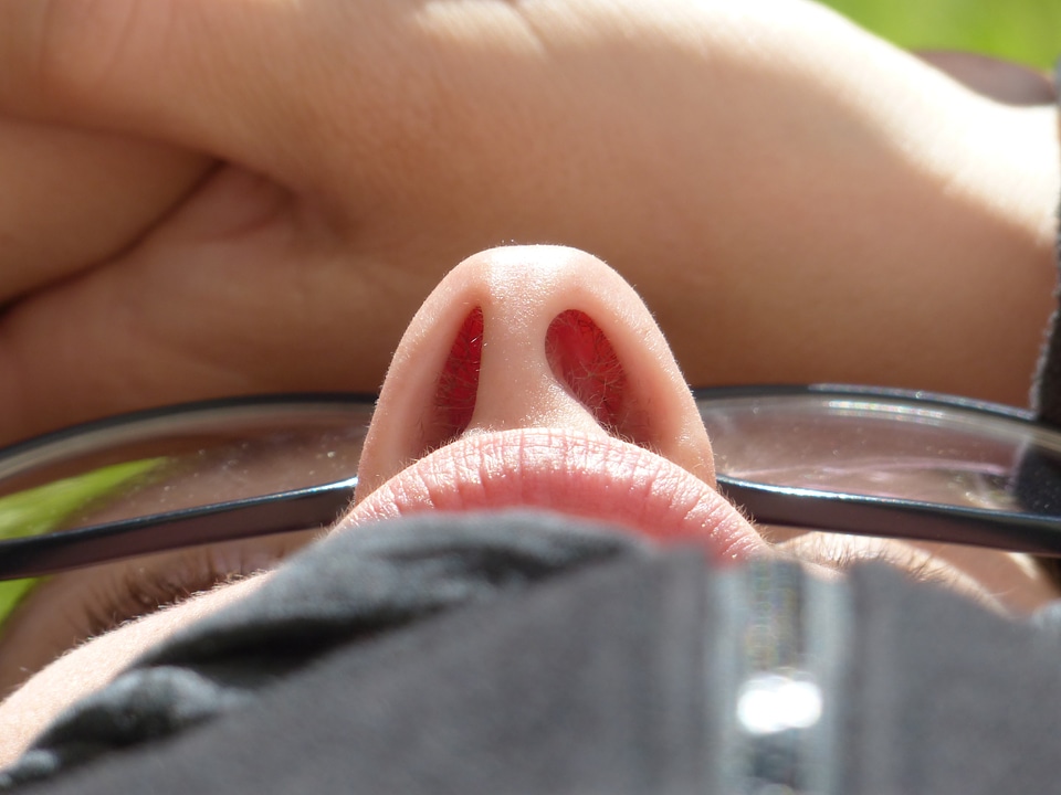 Nose nostrils tired