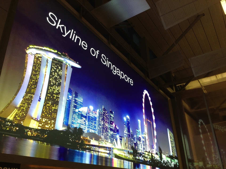 Changi advertisement board photo