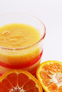 Glass orange juice fresh orange juice photo