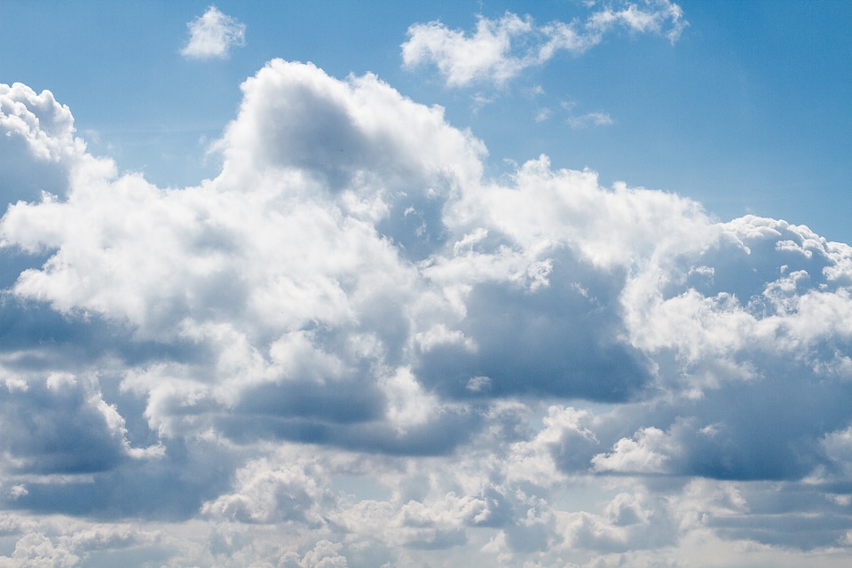 Sky clouds form enormous