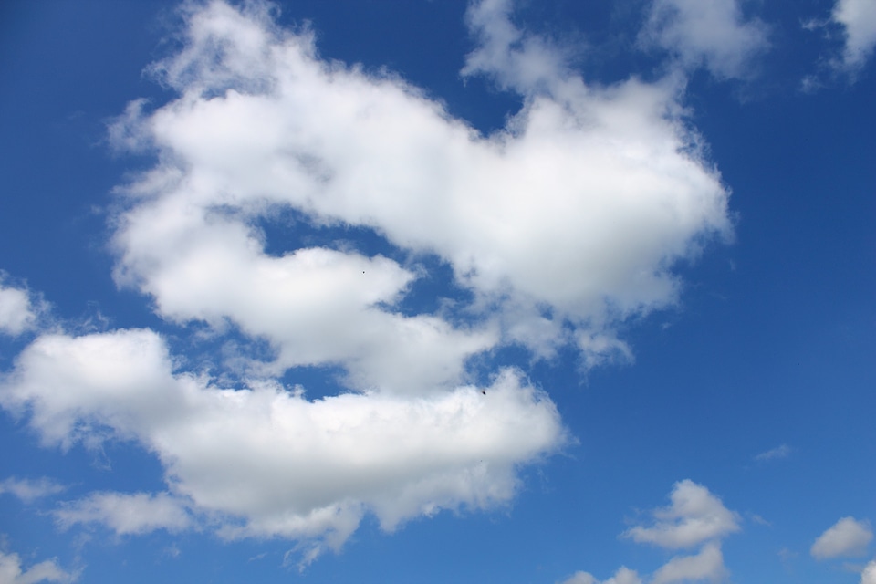 Blue cloud white