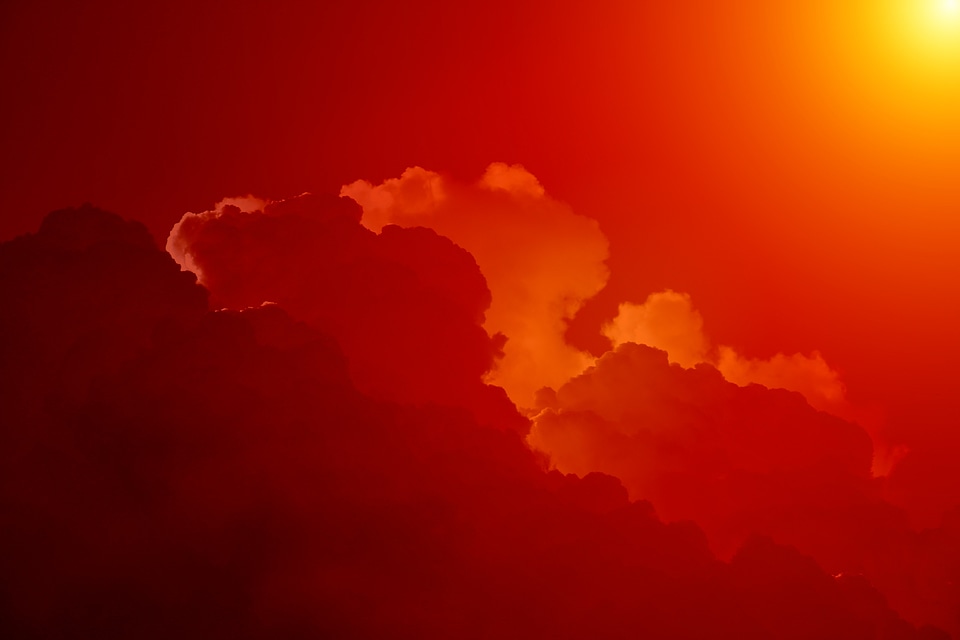 Cumulus clouds beautiful enormous