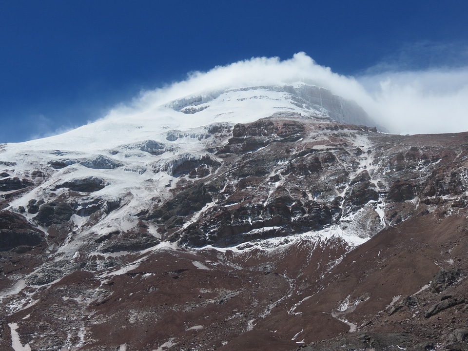 Rock snow cap photo