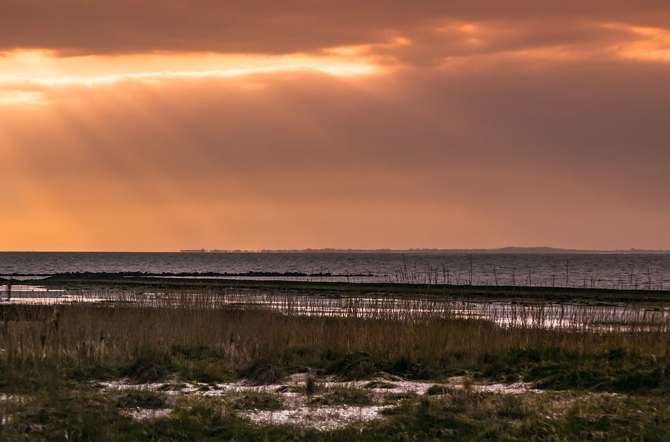 Sunbeam sea abendstimmung