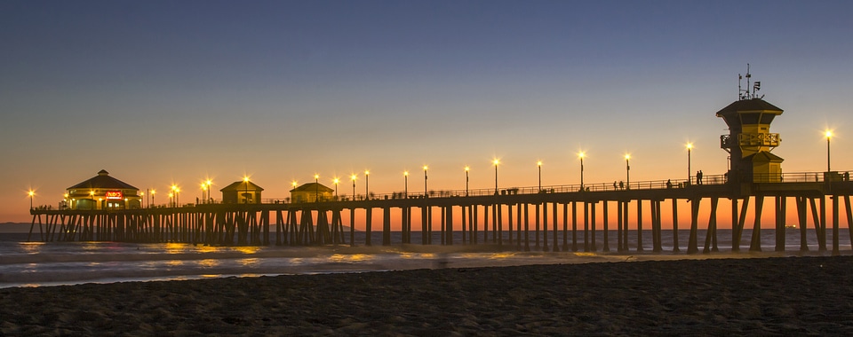 California sunset surf photo