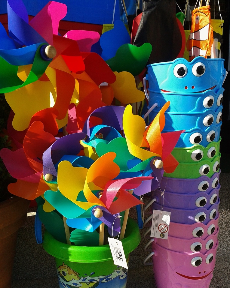 Colorful plastic children toys