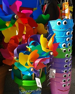 Colorful plastic children toys photo