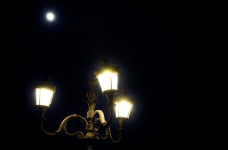 Street Lights Moon photo