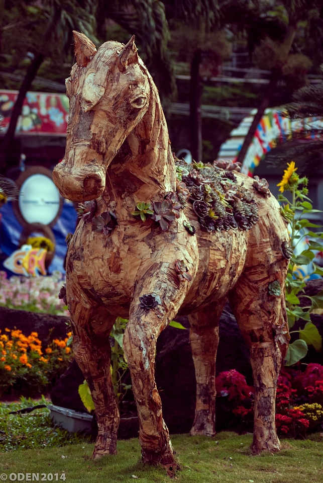 Decorative yellow brown