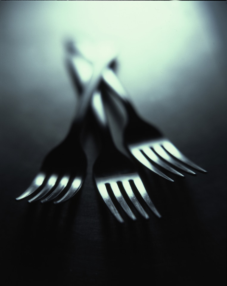 Metal shiny silverware