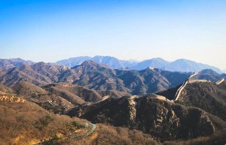Great Wall Of China Mountains photo