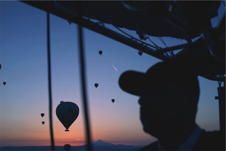 Hot Air Balloons Sunset photo