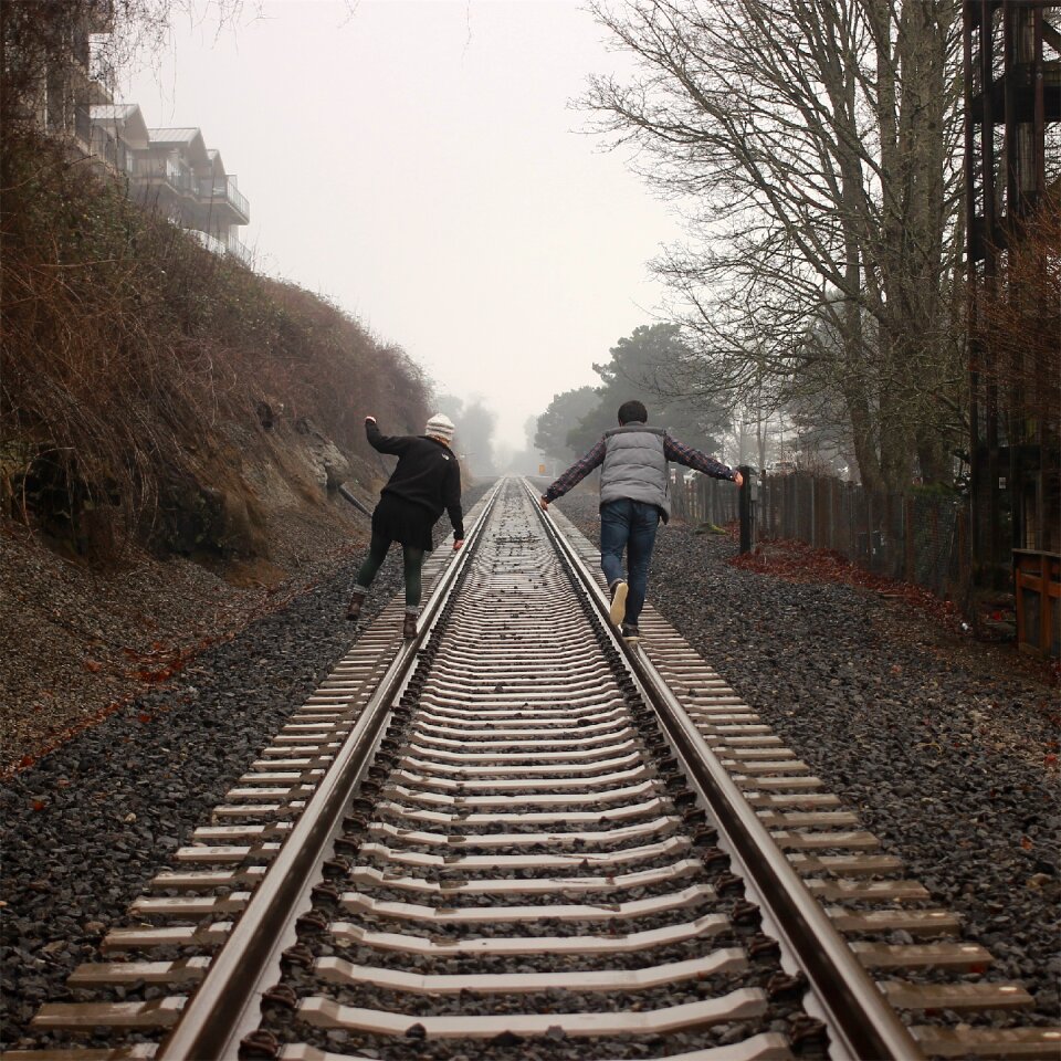 People Train Tracks photo
