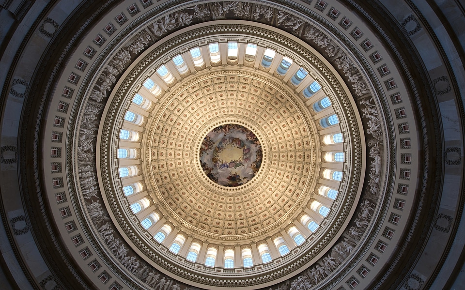 Inside interior rotunda
