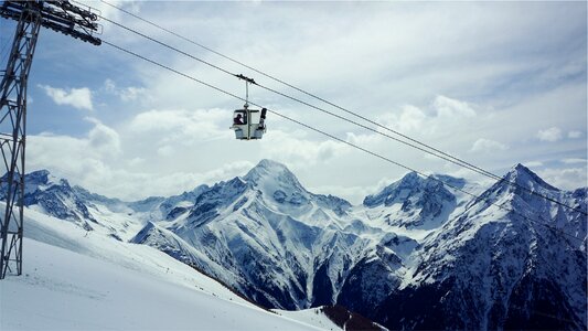 Gondola Lift Snowboarding photo