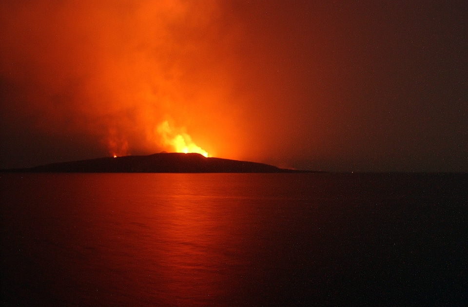 Eruption fire flames