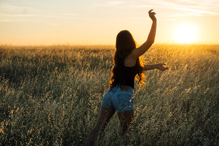 Sunset Girl photo