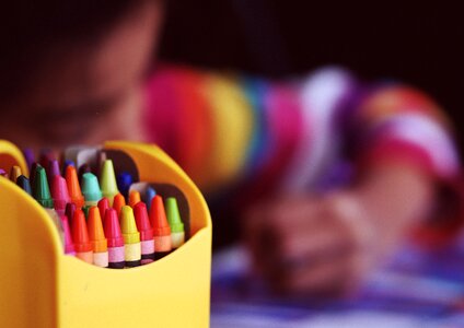 Crayons Drawing photo