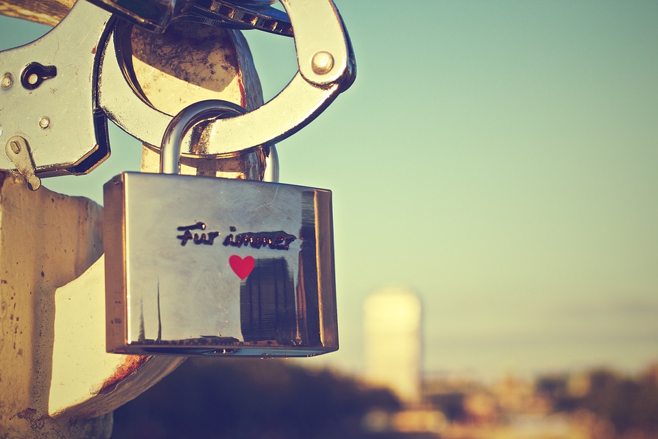 Heart love sign security
