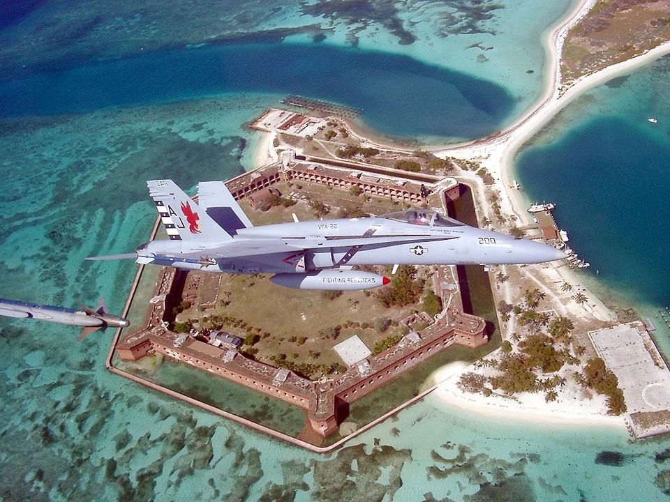 Jet fighter aerial view
