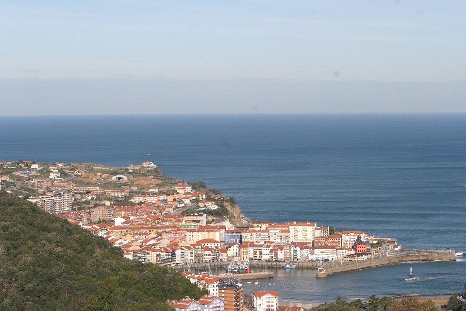 Sea distant view cliff