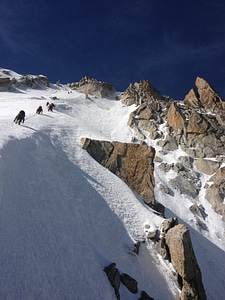 Mont blanc terminal slope mountaineering